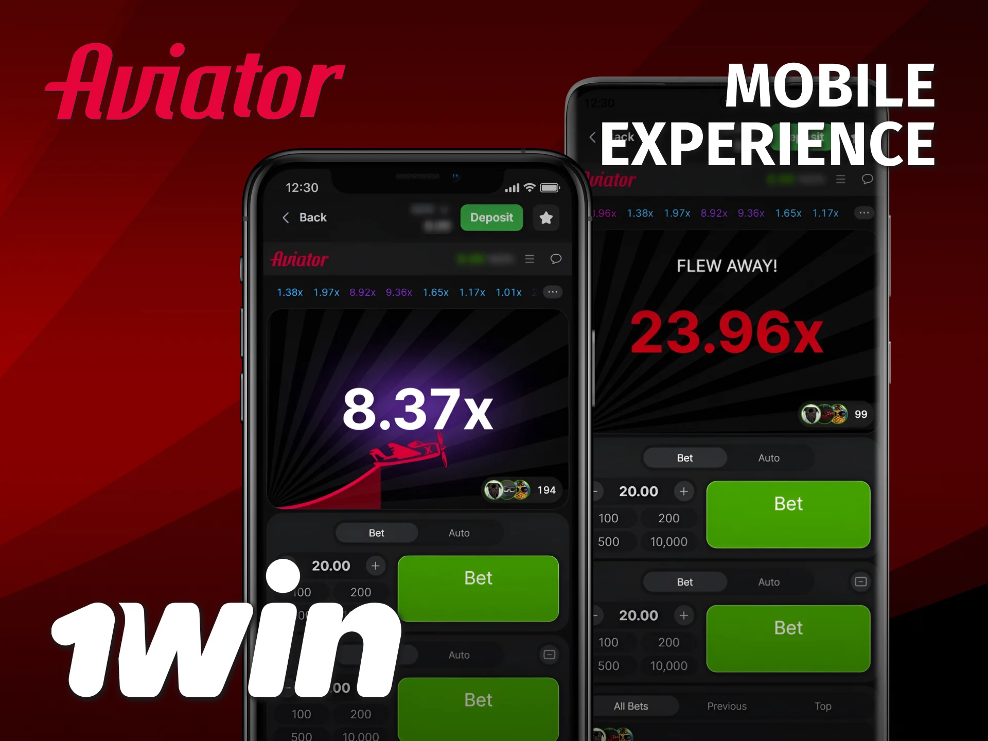 Play 1Win Aviator game anywhere on your smartphone in Kenya.