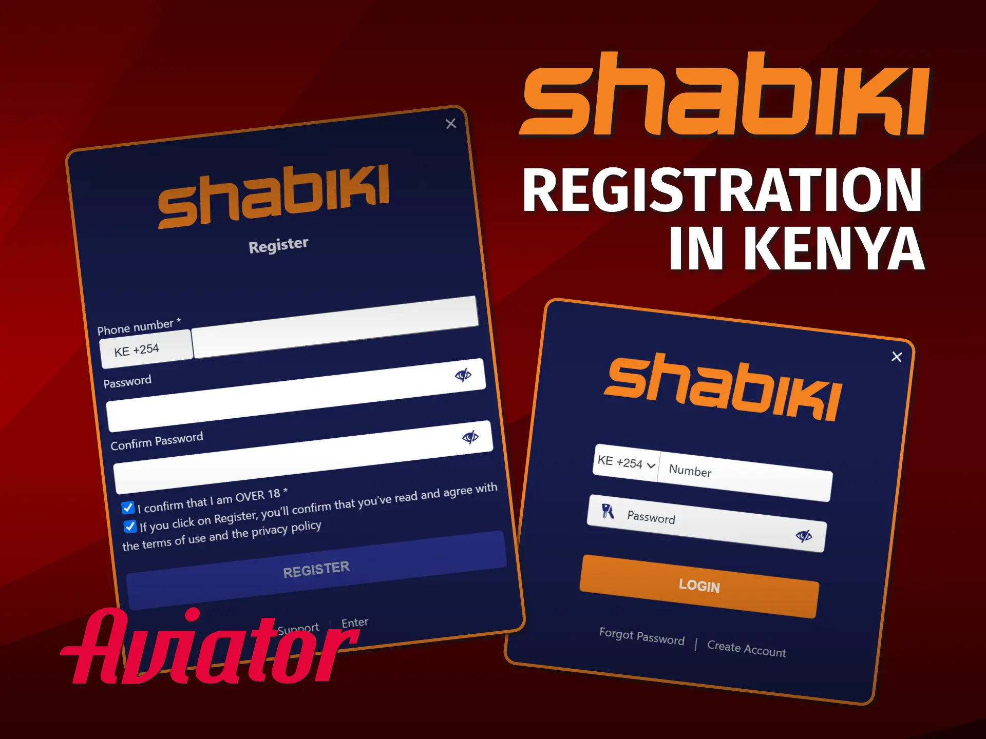 Register and log in to play Shabiki Aviator in Kenya.